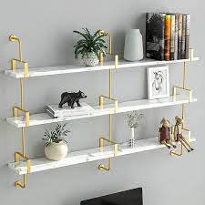 3 Tier White Wall Mounted Shelves