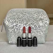 satin lipstick mac makeup bag