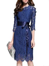 Misslook Womens Floral Lace Pierced Slim Bodycon Party