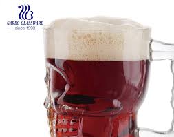 18 5oz Skull Design Glass Beer Mug Ion