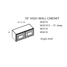 18 Inch High Wall Cabinet Mkf