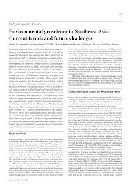 Map of malaysia air pollution air pollution in malaysia falls into three main categories: Pdf Environmental Geoscience In Southeast Asia Current Trends And Future Challenges