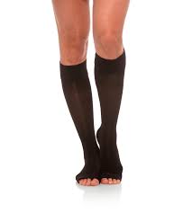 Compression Knee High Stockings 15 20mmhg Sheer Open Toe 133