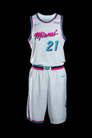 Pick up an officially licensed miami heat city jersey from fanatics.com for the hottest designs of the season. For Their Newest Uniforms The Miami Heat Go Miami Vice