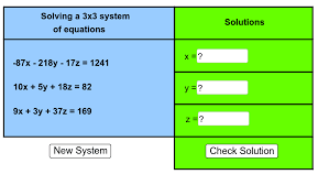 Solving 3x3 Systems Part 1 Geogebra