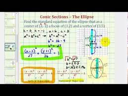 Find The Equation Of An Ellipse Given