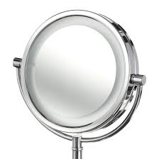 lighted tabletop makeup mirror