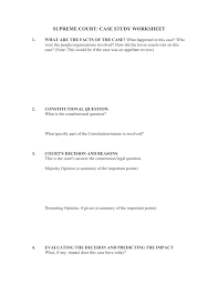 2 notes read the background aloud. Supreme Court Case Study Worksheet