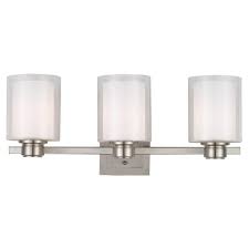 Wall lights lights for your wall, hall or bathroom. Design House Oslo 3 Light Brushed Nickel Vanity Light 556159 The Home Depot