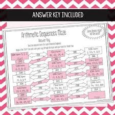 arithmetic sequences worksheet maze