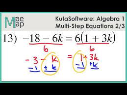 Kuta Algebra 1 Multi Step