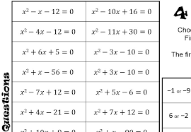 factorising quadratics worksheet