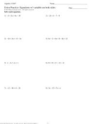 variable on both sides equations