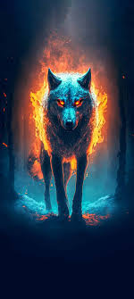 fire wolf iphone wallpaper hd iphone