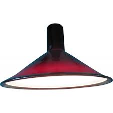 glass hanging lamp in red colored glass
