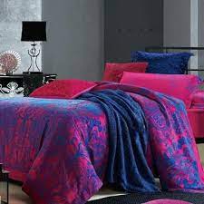 Red Pink And Blue Duns Or Quilt Cover