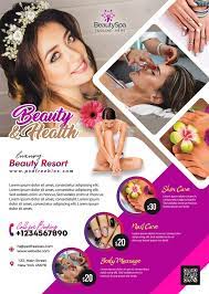 beauty spa hair salon flyer psd