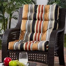 Dining Chair Cushion In Brick Stripe
