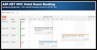 Asp Net Mvc Hotel Room Booking Daypilot Code