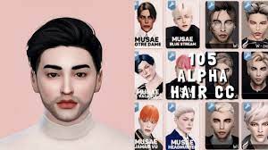 the sims 4 105 alpha male hair cc