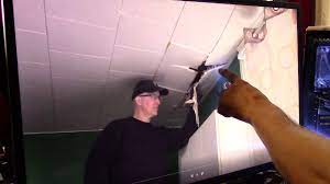 Sagging ceiling tile cause and fix Excitingly Dangerous - YouTube