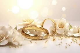 beautiful golden wedding background