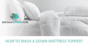 how to wash a down mattress topper