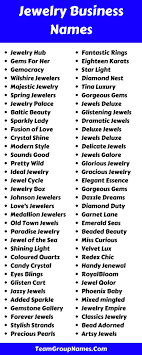 550 jewelry business names ideas that