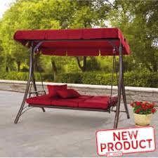 3 Person Canopy Porch Swing Bed Full