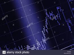 Stock Market Chart On Blue Background Stock Photo 86626112