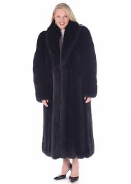 Fox Fur Coat Black Fox Fur Coat Plus