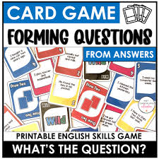 asking questions card game forming wh