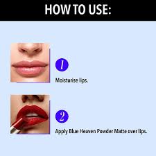 blue heaven powder matte lipstick for