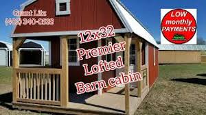 12x32 premier lofted barn cabin