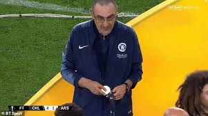 Can you name the winners of the uefa cup/europa league. Chelsea Manager Maurizio Sarri Reacts In Disbelief After Picking Up His Europa League Winners Medal Daily Mail Online