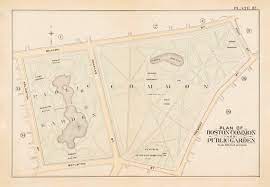 Boston 1895 Map The Common And Public