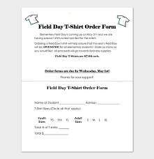Family Reunion T Shirt Order Form Template Free Word Templates