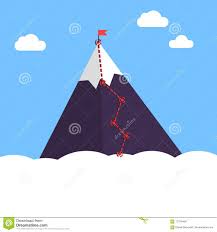 Mountain Infographic Peak Steps Vector Stock Vector
