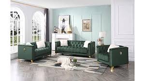 Rus Green Velvet Sofa Loveseat At