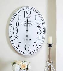 80cm Height Handmade Oval Wall Clock