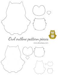 owl outline pattern template drawing