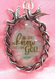 scripture necklace be still and know