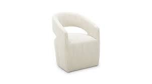 barrow rolling dining chair white mist
