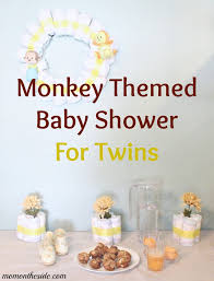 monkey themed baby shower for twins