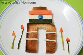 tricolor india gate food art fun