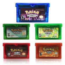 32 Bit Video Game Cartridge Console for Nintendo Pokemon Card GBA Emerald  FireRed LeafGreen Ruby Sapphire with Shiny|Game Collection Cards