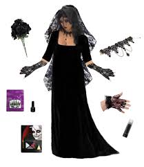 plus size gothic ghost bride costume