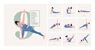yoga poses for flat tummy young woman