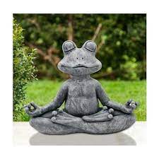 Meditating Zen Yoga Frog Garden Statue