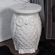 Winward Silks Ceramic Owl Garden Stool